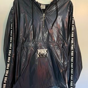 Victoria Secret Pink Iridescent Anorak Half-Zip Jacket